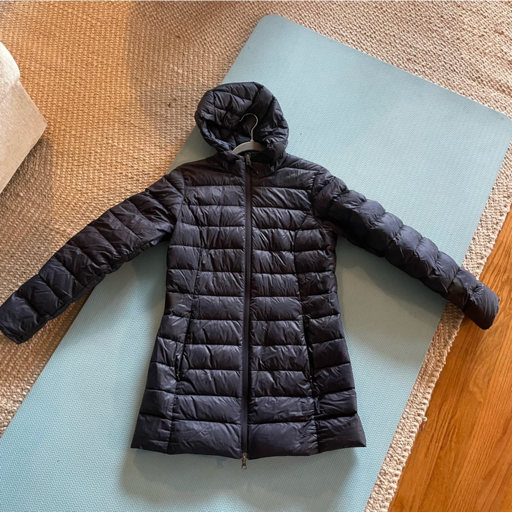 Eddie Bauer Long Puffer - Navy, Women’s Small